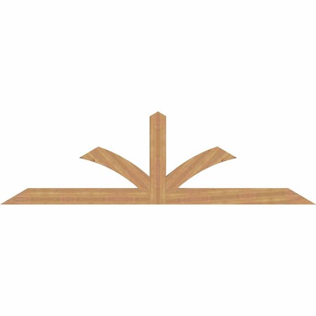 Ekena Millwork Richland Timber Gable Bracket, Western Red Cedar, 108"W x 31 1/2"H x 3 1/2"D x 5 1/2"F, 7/12 Pitch GBW108X31X0406RIC00SWR